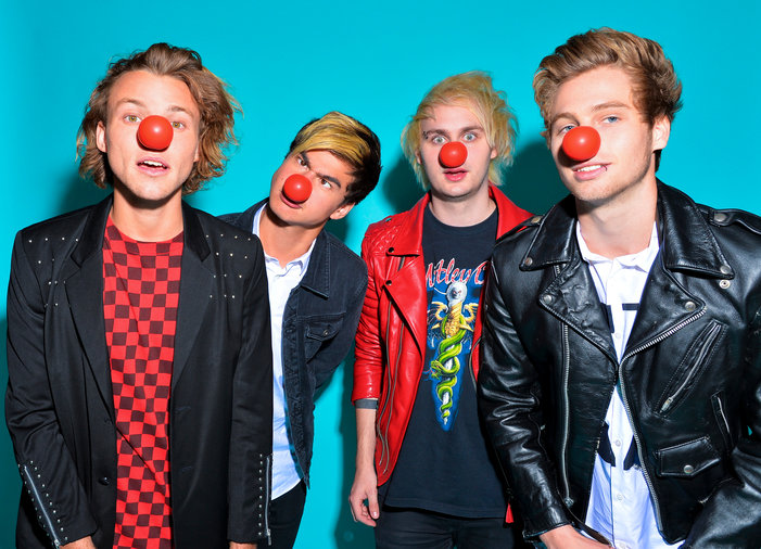 5 Seconds of Summer Red Nose Photo