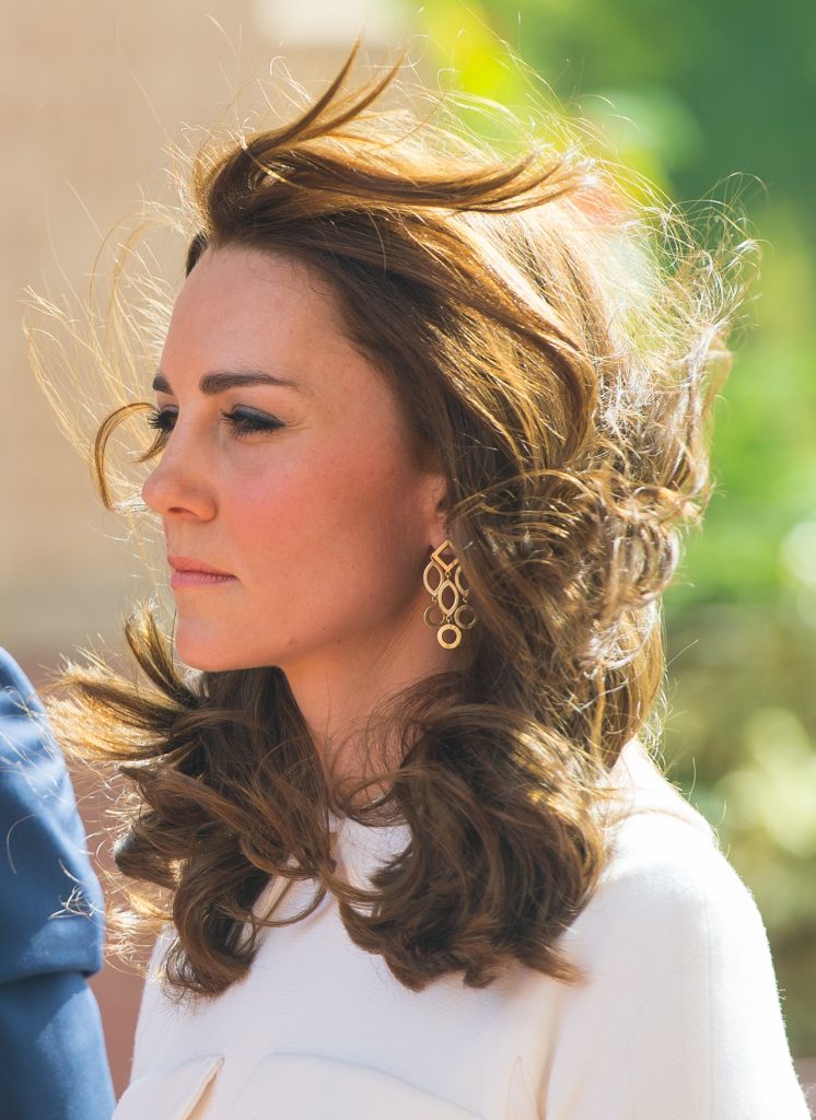 Kate Middleton's Hair Gets Swept Away in New Delhi