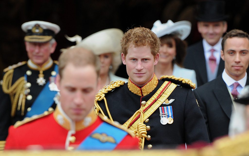 Prince Harry Leaves Westminster Abbey After The Royal Wedding