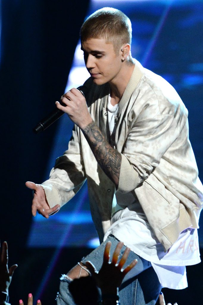 Justin Bieber on Vegas Stage