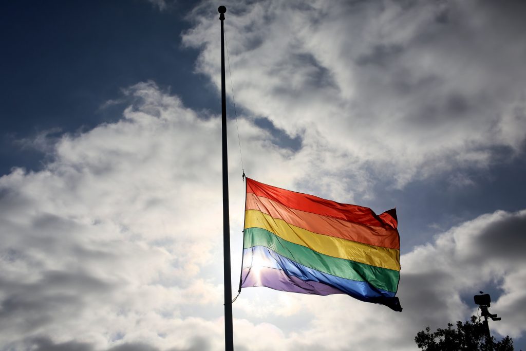 Pride Flags Flies At Half Mast In San Diego