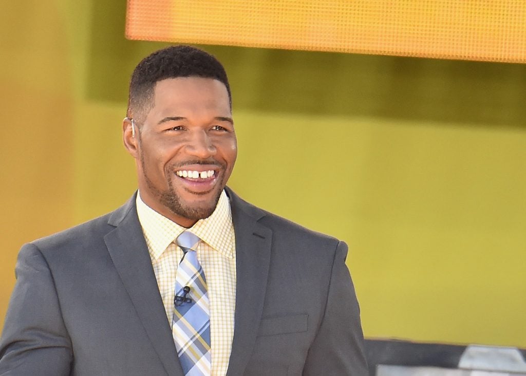 Michael Strahan on GMA Set
