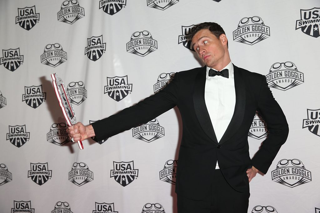 Ryan Lochte Golden Goggle Award Pic