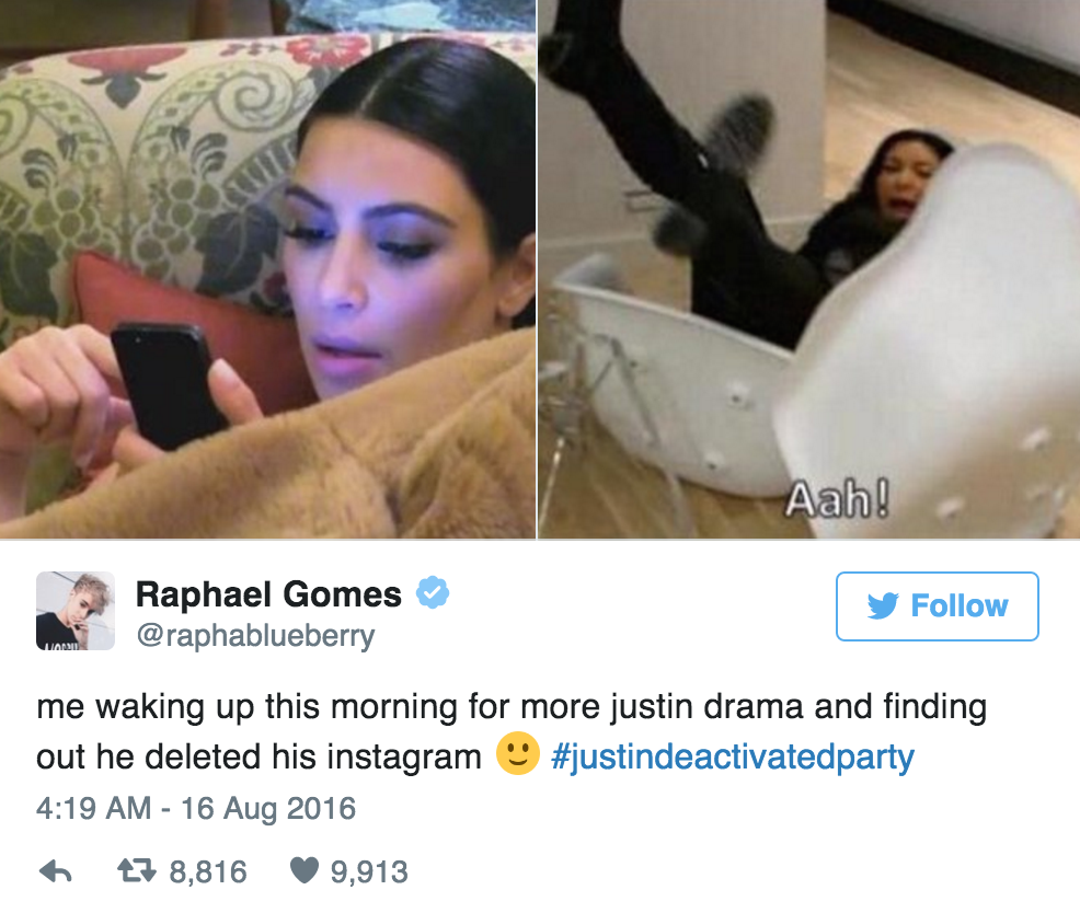 Justin Bieber Deletes Instagram, Twitter Throws JustinDeactivatedParty