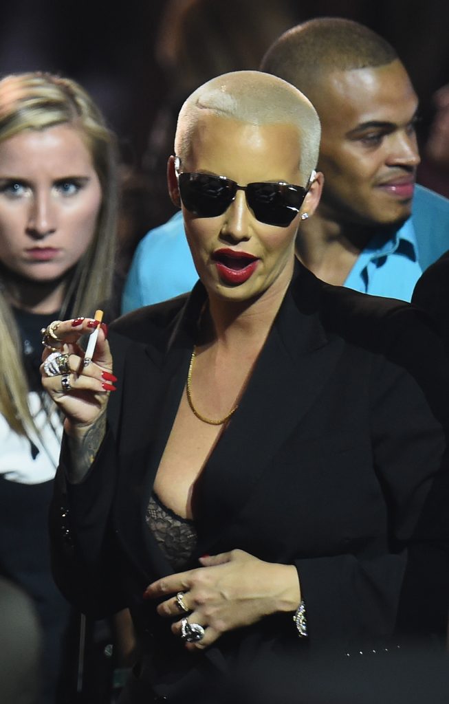 Amber Rose with a Cigarette