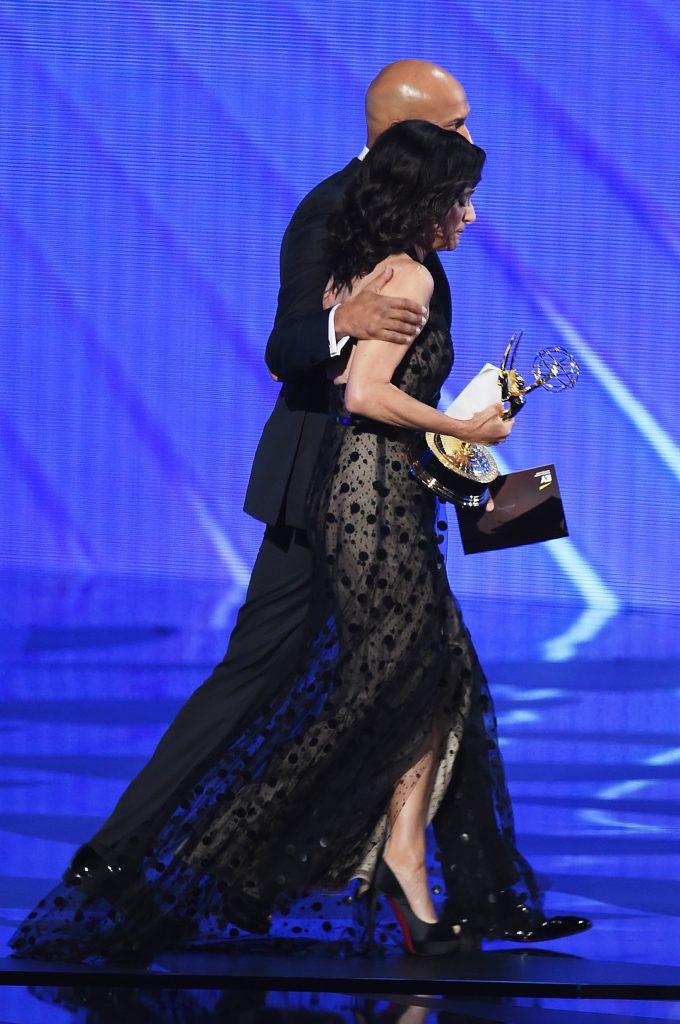 Keegan-Michael Key Julian Louis-Dreyfus Emmy Awards Stage 2016