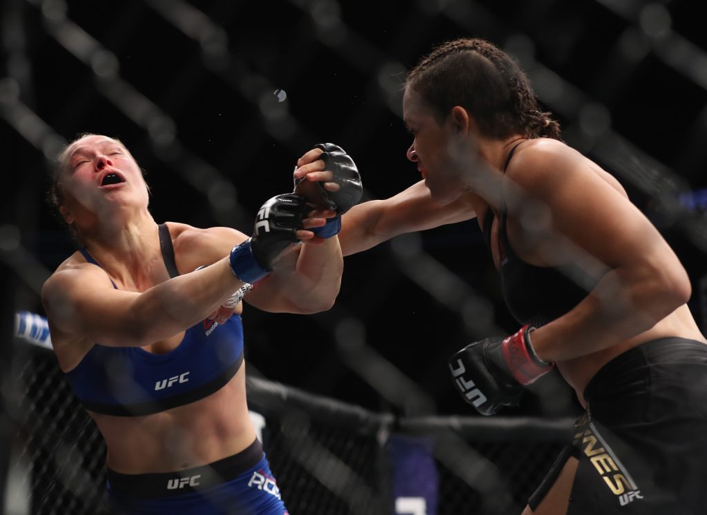 Amanda Nunes Punches Ronda Rousey
