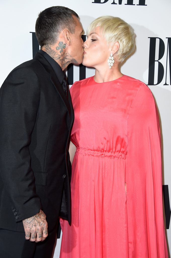 Carey Hart Kisses Pink