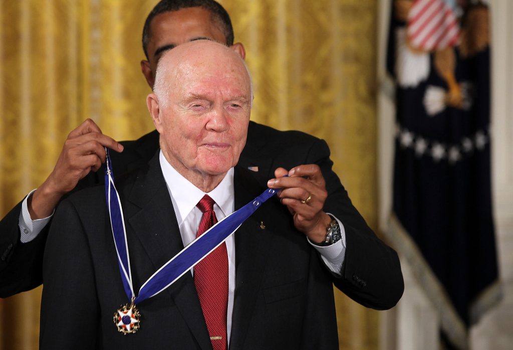 John Glenn Receives Medal of Freedom
