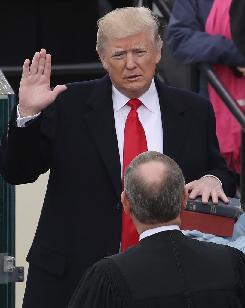 Donald Trump Takes the Oath