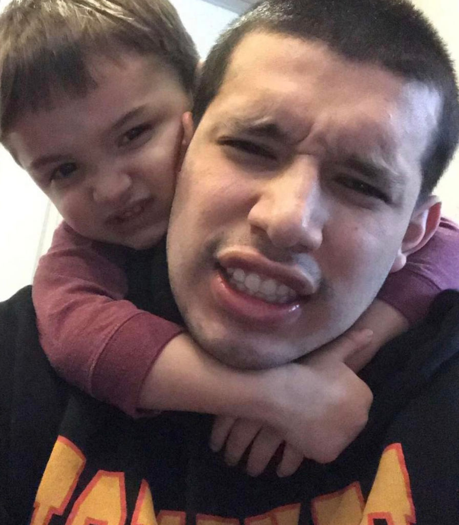 Javi Marroquin with Son