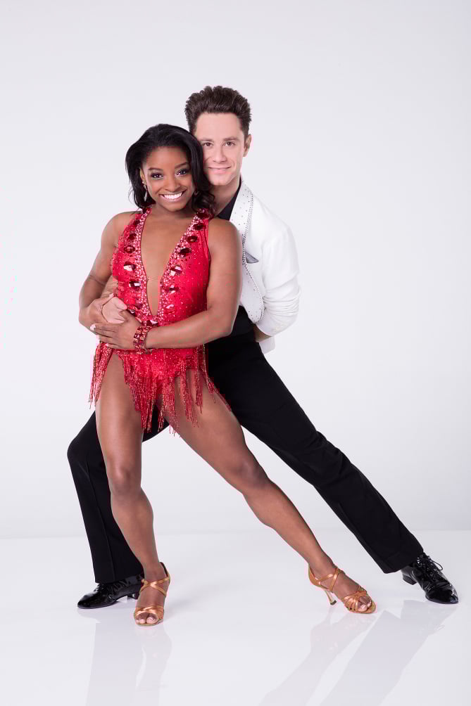 Simone Biles and Sasha Farber