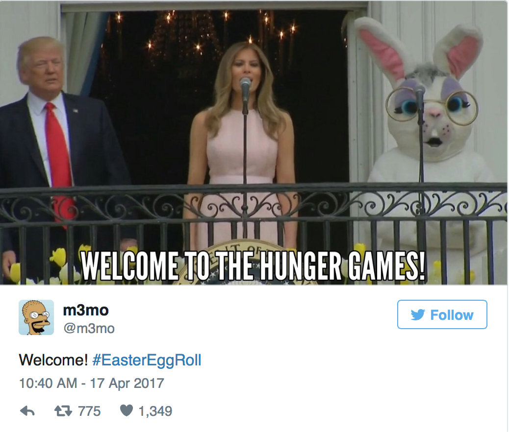 Melania Trump as Effie Trinket