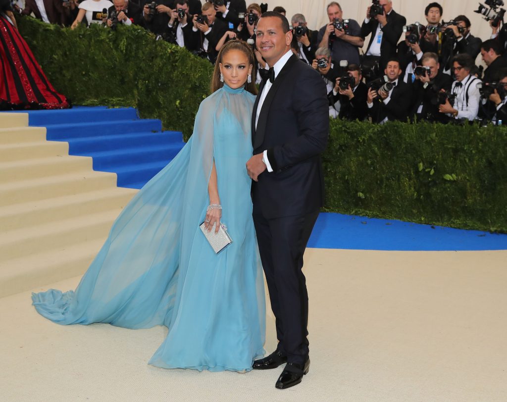 Jennifer Lopez and Alex Rodriguez at 2017 MET Gala