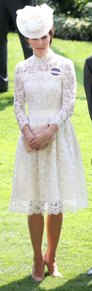 Kate Middleton Standing in White