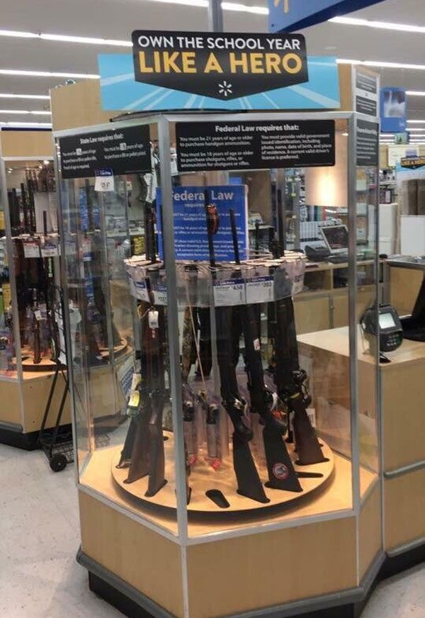 WalMart Gun Display The Hollywood Gossip