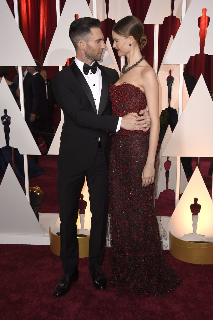 Behati Prinsloo with Adam Levine