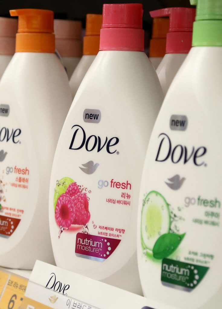 dove bottles