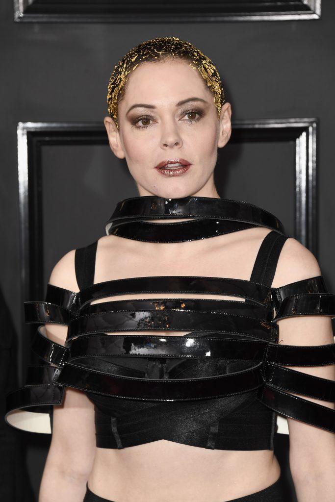 Rose McGowan at the Grammys