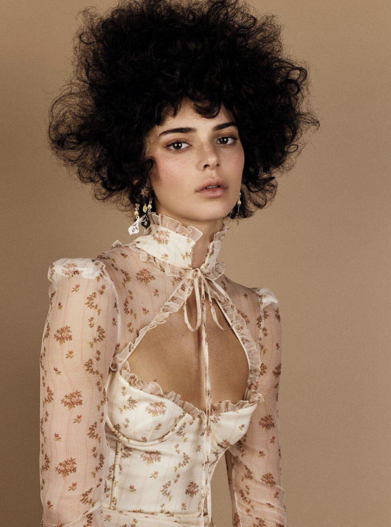 Kendall with an Afro
