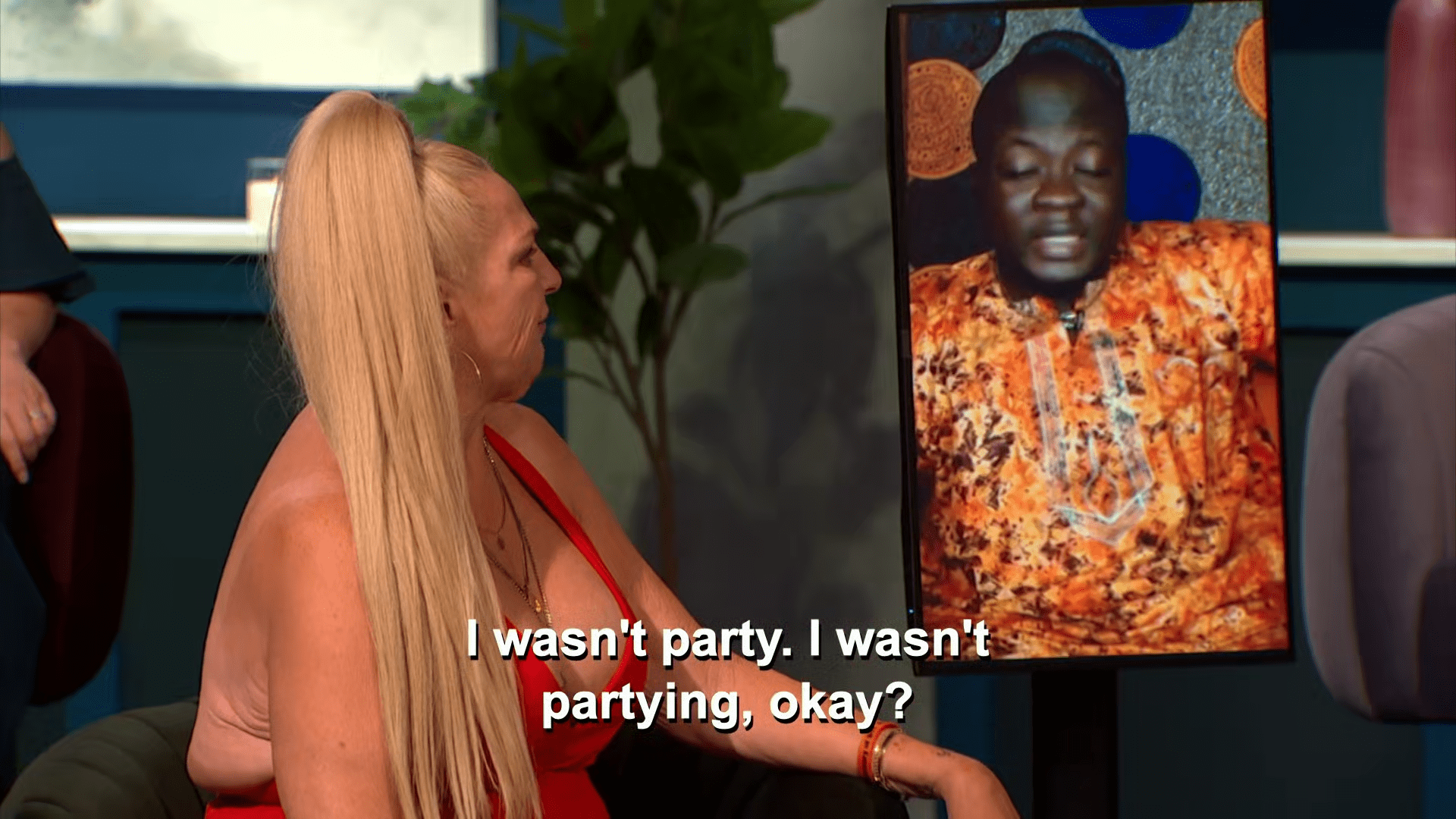 Angela returns to accuse Michael of going out to party while she recovered