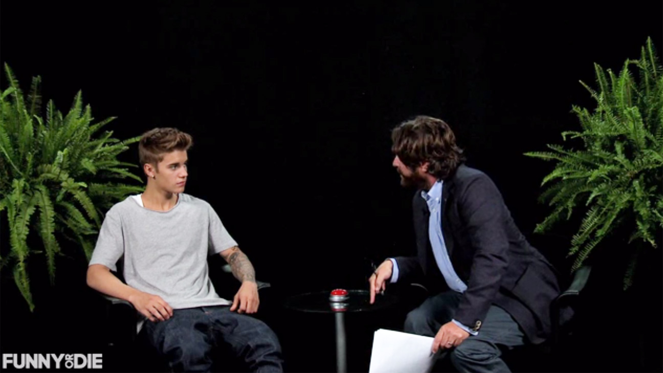 Justin Bieber Between Two Ferns with Zach Galifianakis The Hollywood
