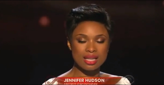 Jennifer Hudson Inspires, Turns Emotional at People's Choice Awards
