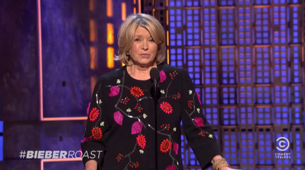 Martha Stewart at the Justin Bieber Roast The Hollywood Gossip