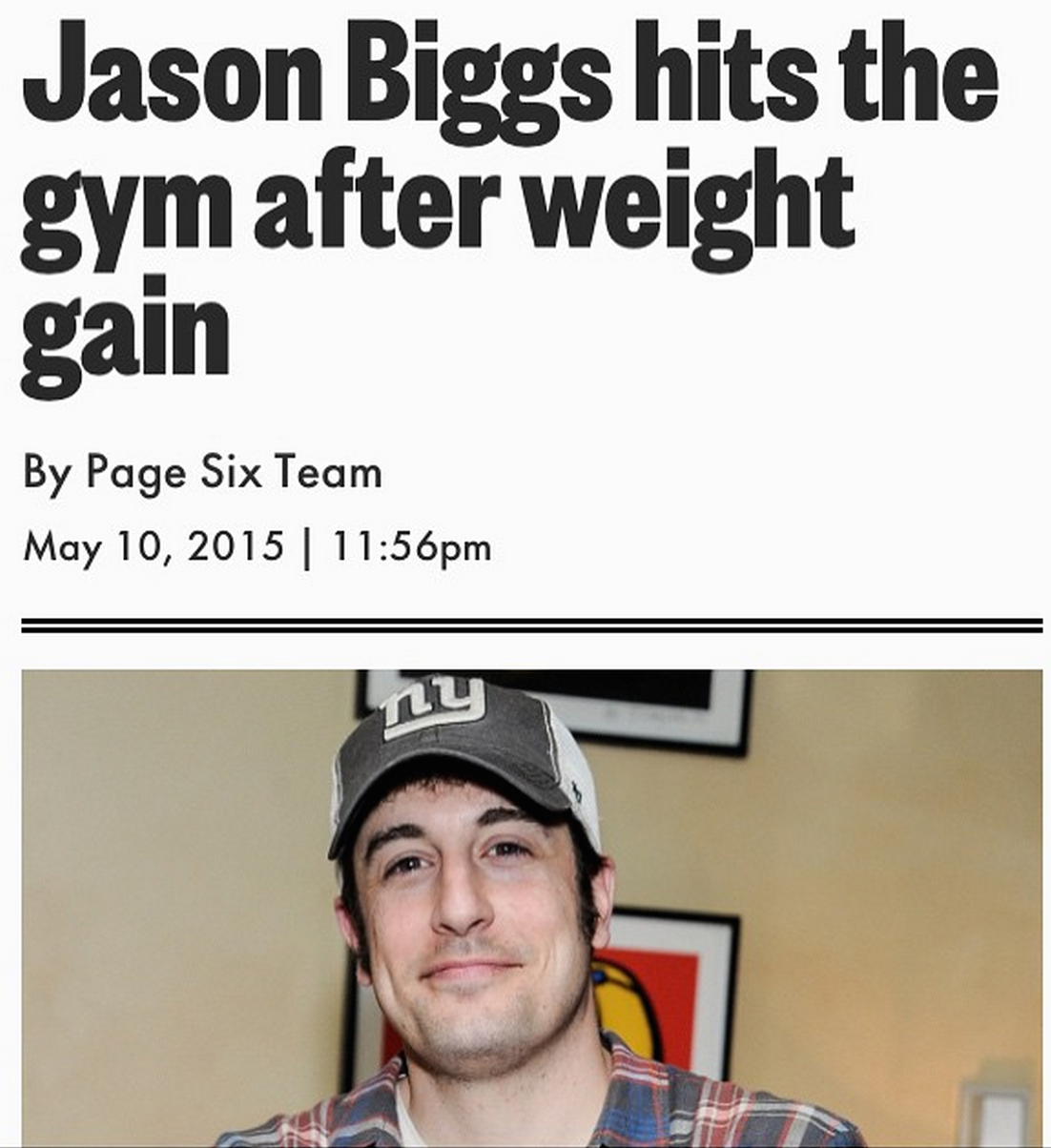 Jason Biggs Weight Gain Pic - The Hollywood Gossip