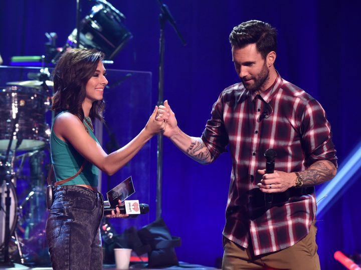Christina Grimmie and Adam Levine