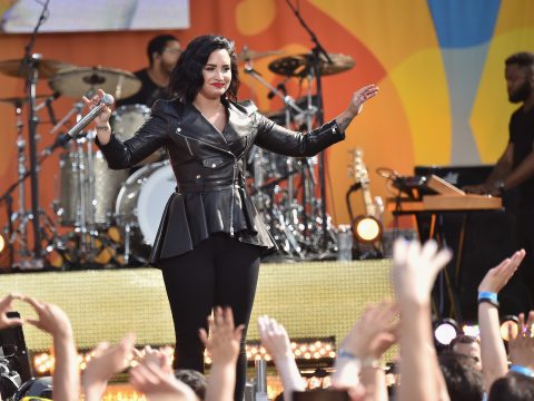 Demi Lovato Enjoys Applause