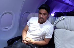 Josh Duhamel Attends Virgin America's Denver Service Launch