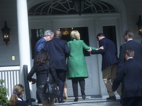Hillary Clinton Stairs Photo