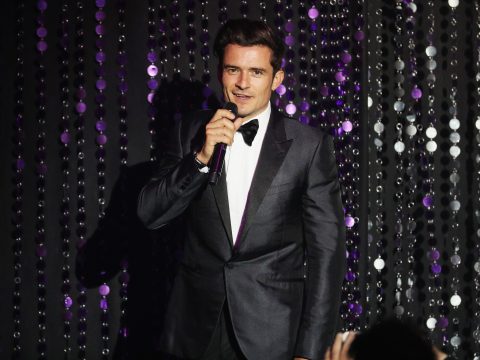 Orlando Bloom amfAR pic