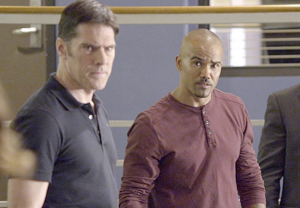 Shemar Moore and Thomas Gibson on Criminal Minds