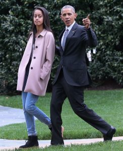 Barack and Malia Obama Image