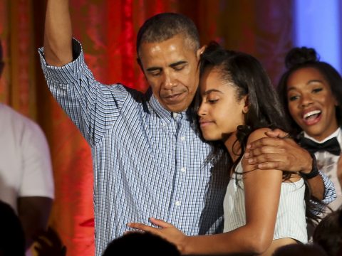 Barack & Malia Obama Pic