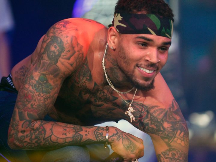 Chris Brown Sits for National Anthem on 9/11