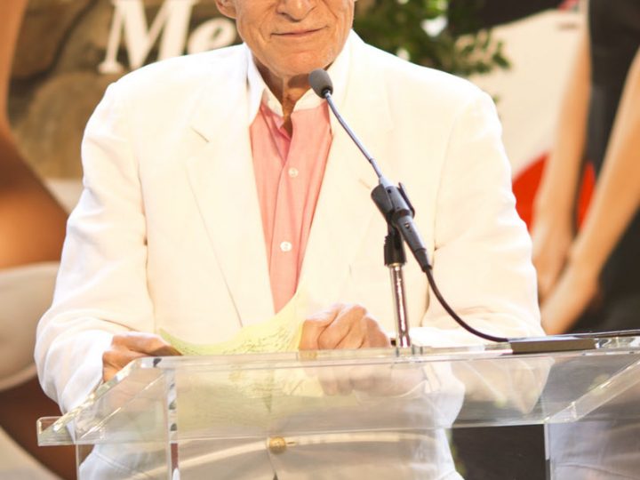 Hugh Hefner at the Mic