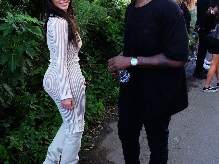 Kim Kardashian Laughs Kanye West Yeezy Season 4 Show