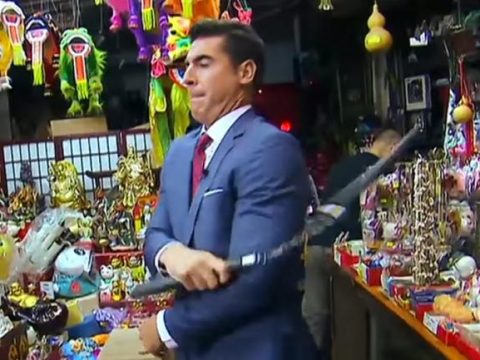 Jesse Watters With Nunchucks