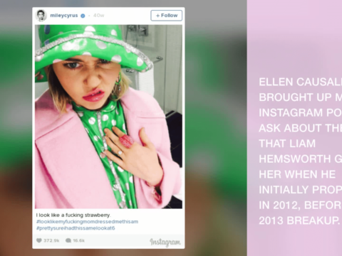 Miley Cyrus Opens Up About Engagement Ring - The Hollywood Gossip