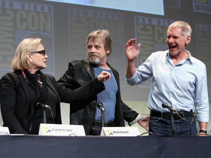 Carrie Fisher, Mark Hamill and Harrison Ford