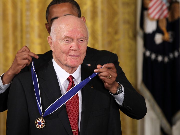John Glenn Receives Medal of Freedom
