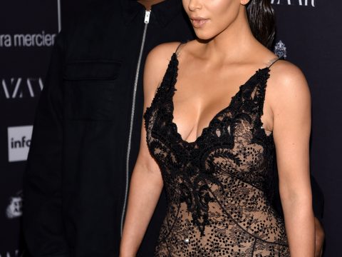 Kim Kardashian and Kanye West on the Red Carpet Picture