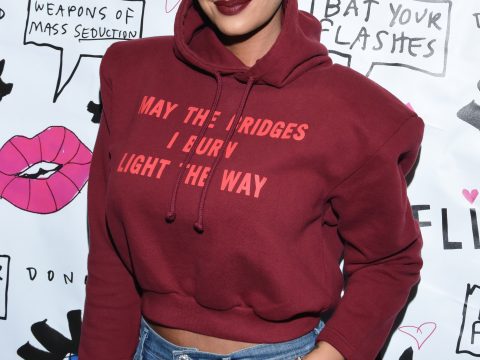 Amber Rose in a Sweatshirt