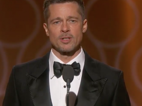 Brad Pitt at the Globes