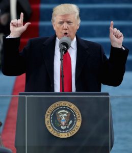 Donald Trump at a Podium