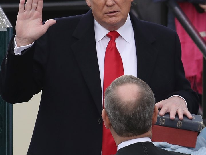 Donald Trump Takes the Oath