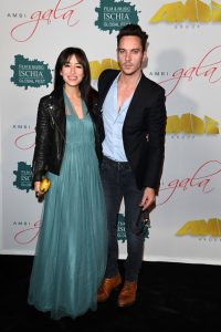 Jonathan Rhys Meyers & Mara Lane Attend 'AMBI GALA'